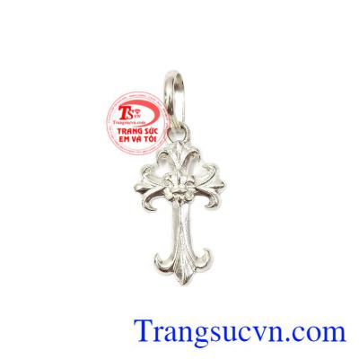 Mặt thánh giá bạc hoa mặt thánh giá bạc 92.5 chuẩn,Mặt thánh giá bạc hoa