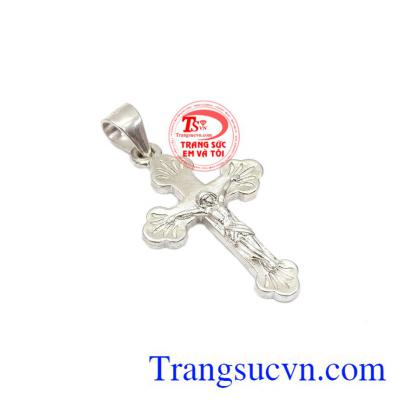 Mặt dây chuyền bạc đẹp, giá cả hợp lý, chất lượng bảo đảm,Mặt thánh giá bằng bạc