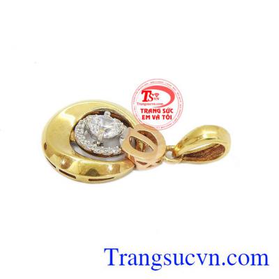 Thiết kế kiểu dáng Korea sang trọng quý phái. Mặt vàng 18k nữ. Mặt vàng 18k nữ