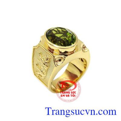 Nhẫn nam Peridot cá tính