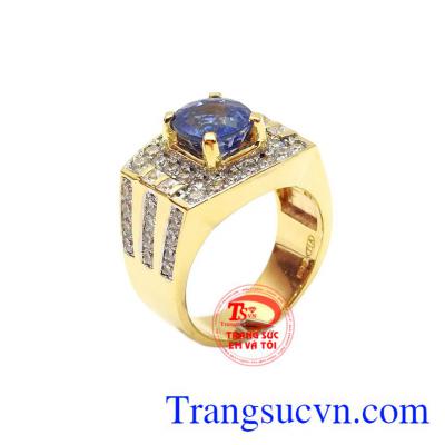 Nhẫn nam sapphir sang trọng