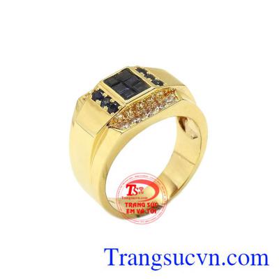 Nhẫn nam sapphir thời trang