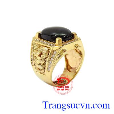 Nhẫn nam Sapphire rồng phượng 14k