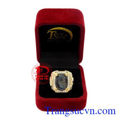 Nhẫn nam Sapphire rồng phượng 14k