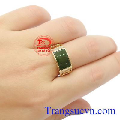 Nhẫn Nephrite vàng 14k
