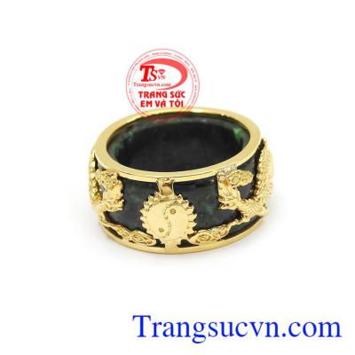 Nhẫn ngọc song long được kiểm định chất lượng đảm bảo uy tín, giao hàng an toàn