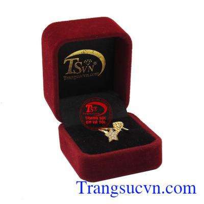 Nhẫn nữ vàng tây dành cho phái đẹp phù hợp làm quà tặng sinh nhật hoặc trong các dịp ý nghĩa