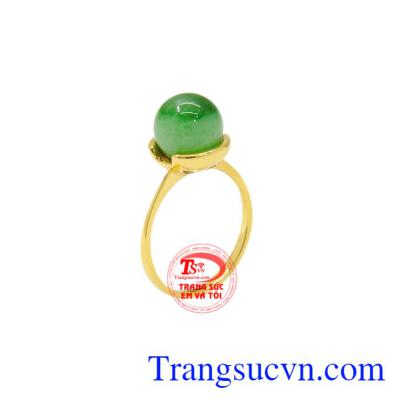 Nhẫn nữ cẩm thạch vàng 14k