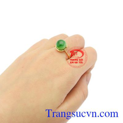 Trang sức Em và Tôi nhận đặt hàng theo yêu cầu của khách hàng. Nhẫn nữ cẩm thạch vàng 14k chất lượng.