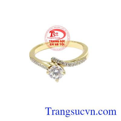 Nhẫn nữ đính đá nhỏ xinh được các bạn nữ yêu thích, vàng 10k, bảo hành 6 tháng, giao hàng nhanh trên toàn quôc