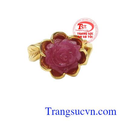 Nhẫn nữ hoa ruby