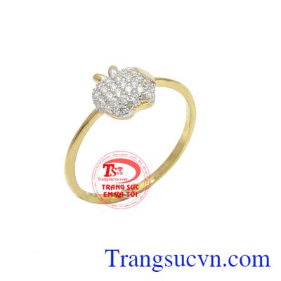 Nhẫn nữ logo Apple,được thiết kế tinh tế, đeo xinh xinh trên ngón tay đeo nhẫn, nhẫn nữ bảo hành 6 tháng giao toàn quốc, thanh toán an toàn