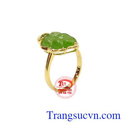 Nhẫn nữ Nephrite vàng 14k đẹp