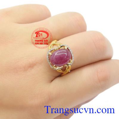 Nhẫn nữ Ruby vàng 10k