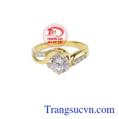Nhẫn nữ sang trọng tình yêu vàng 10k, bảo hành 6 tháng, giao hàng nhanh trên toàn quốc