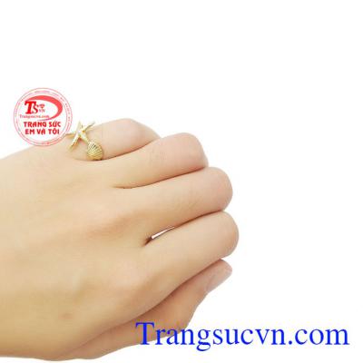 Nhẫn nữ sao biển 10k đẹp