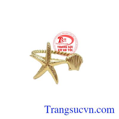 Nhẫn nữ sao biển 10k đẹp đeo nhẫn hợp thời trang, sang trọng, quý phái luôn mang trong mình trí tưởng tượng đẹp như đang ở giữa đại dương mênh mông