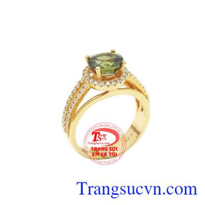 Nhẫn nữ sapphire 18k quý phái