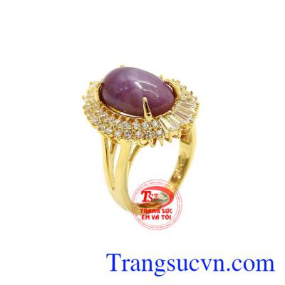 Nhẫn nữ Sapphire vàng 10k đẹp