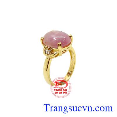 Nhẫn nữ Sapphire vàng 10k tinh tế bền đẹp, chất lượng, chế tác tinh xảo,Nhẫn nữ Sapphire vàng 10k tinh tế