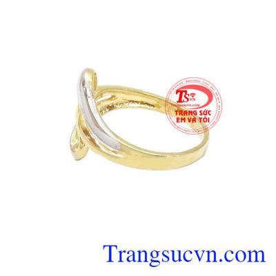 Nhẫn nữ vàng hai màu