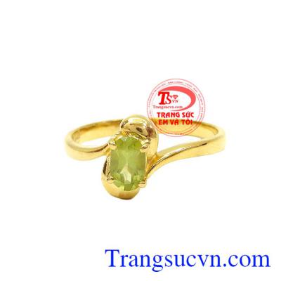 Nhẫn nữ vàng tây đá Peridot