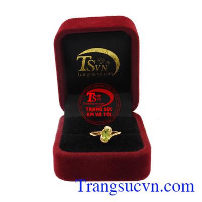 Nhẫn nữ vàng tây đá Peridot