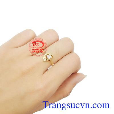 Nhẫn nữ vàng tây dành cho phái đẹp, đeo hợp thời trang và quý phái