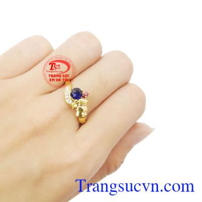 Nhẫn saphir bích ngọc