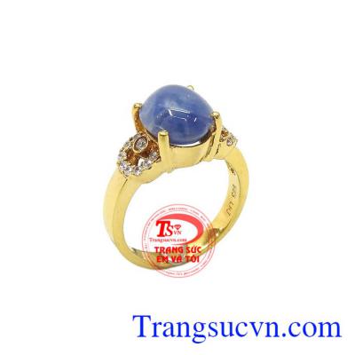 Nhẫn sapphire xanh nữ