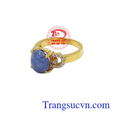 Nhẫn sapphire xanh nữ
