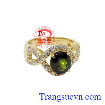 Nhẫn Tourmaline vàng 14k, chất lượng uy tín