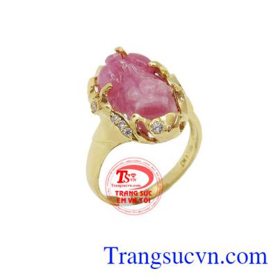 Nhẫn tỳ hưu ruby đẹp