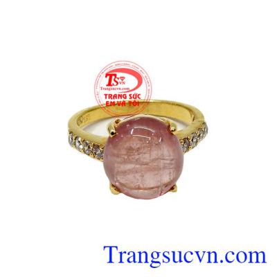 Nhẫn vàng đá TOURMALINE thiên nhiên được các bà, các mẹ yêu thích