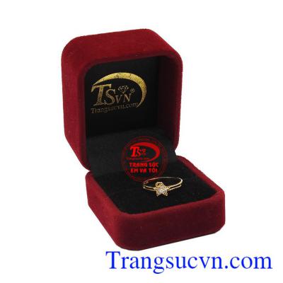 Nhẫn vàng nữ ngôi sao đẹp, bảo hành 6 tháng, giao hàng nhanh trên toàn quốc