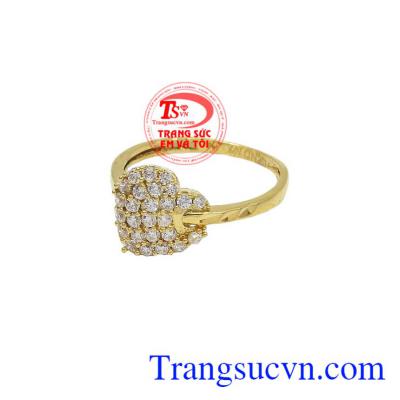 Nhẫn vàng trái tim HP là sản phẩm nhẫn nữ đẹp xinh xắn, được các bạn nữ yêu thích