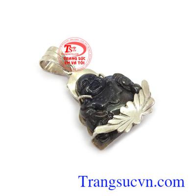 Phật di lặc sapphire bọc bạc sang trọng, đẳng cấp