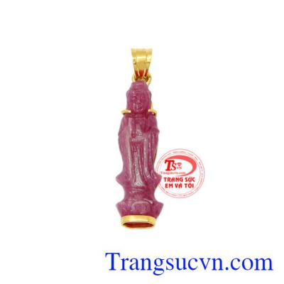 Phật quan âm ruby đỏ