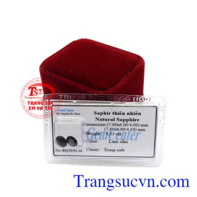 Saphire ép vỉ cao cấp được dùng để chế tác nhẫn nam, nhẫn nữ, mặt dây chuyền, khuyên tai, lắc tay.