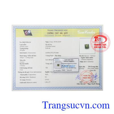 Viên Sapphire ép vỉ chất lượng có giấy kiểm định.