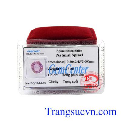 Sản phẩm là đá thiên nhiên cao cấp, có giấy kiểm định đá quý,Viên Spinel hồng ép vỉ