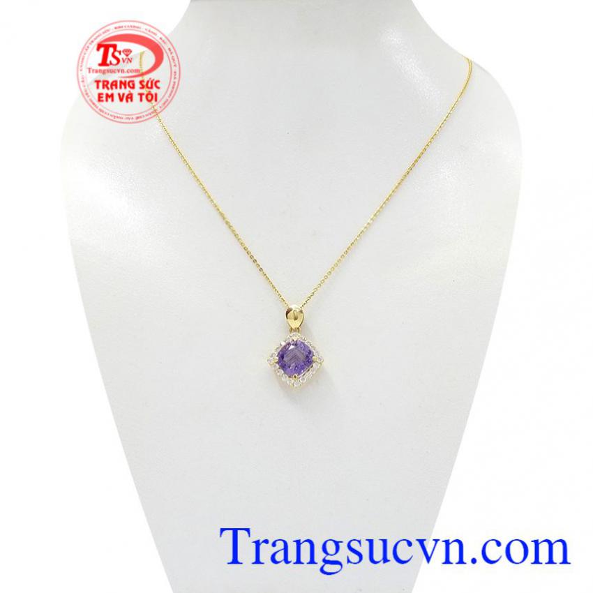 Bộ mặt dây nữ thạch anh tím