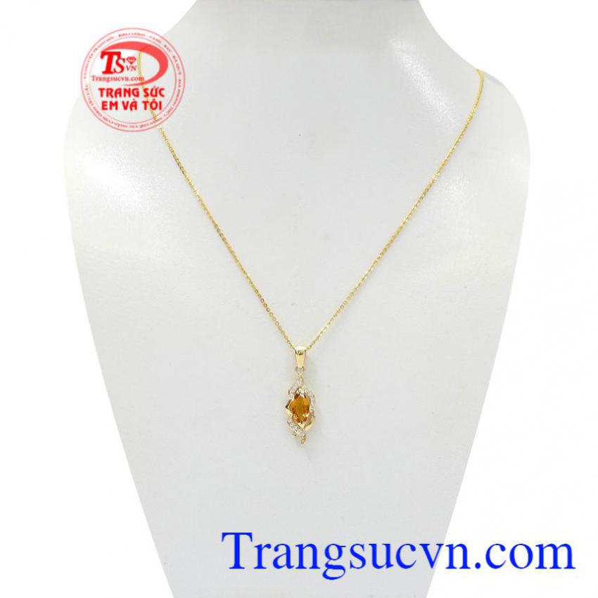 Bộ mặt dây thạch anh vàng 