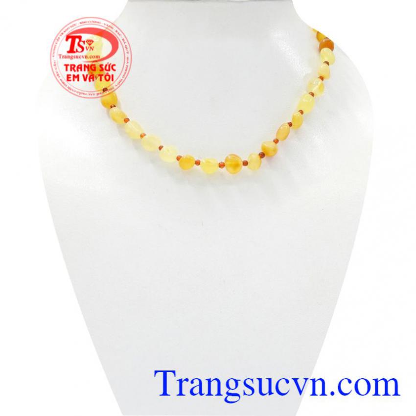 Chuỗi đeo cổ hổ phách trẻ em