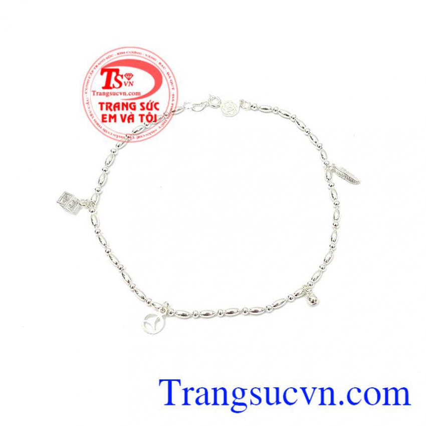 Lắc chân bạc độc đáo