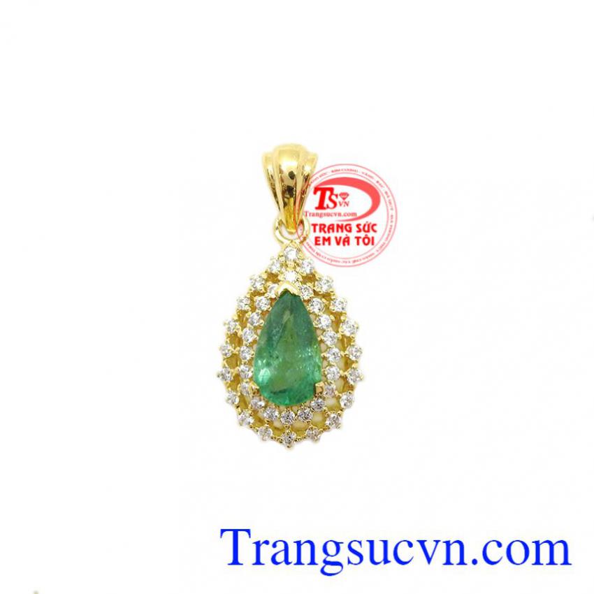Mặt dây Emerald thiên nhiên