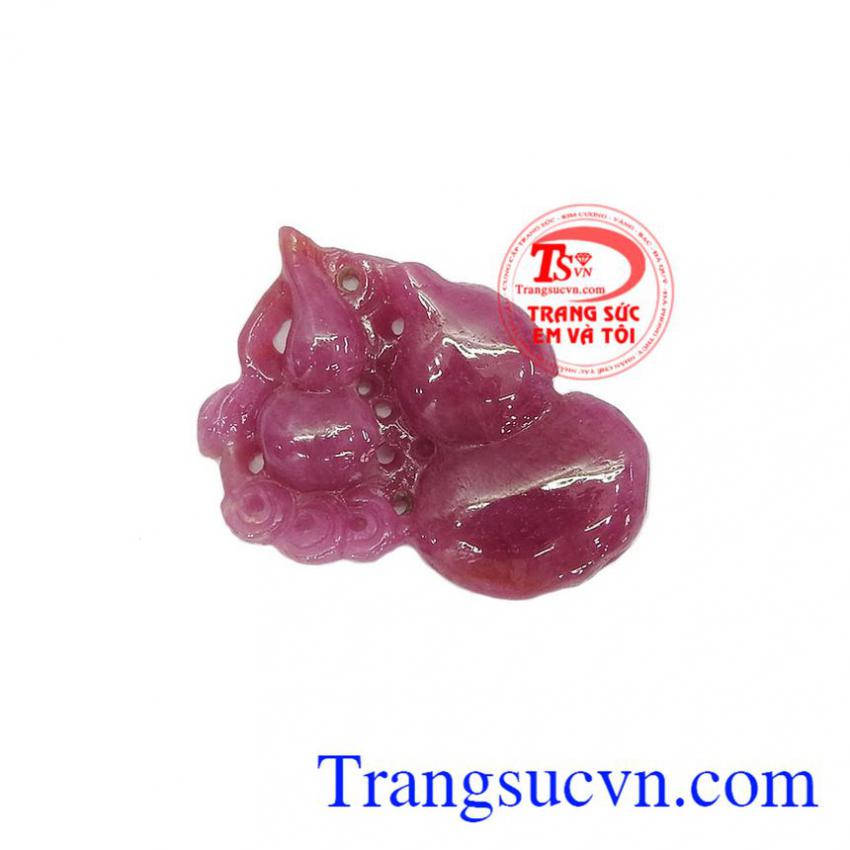Mặt ngọc Ruby Hồ Lô Trường Thọ