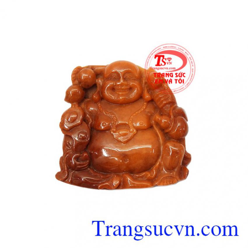 Mặt phật Di Lặc ngọc cẩm thạch huyết