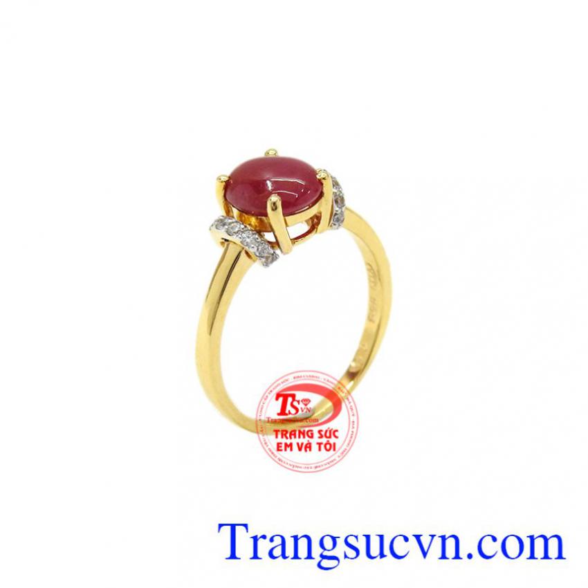 Nhẫn nữ vàng 14k Ruby