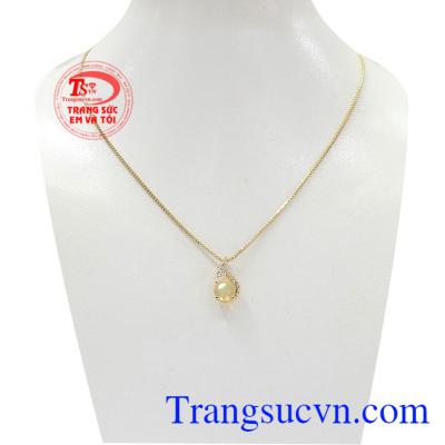 Bộ dây chuyền đá Opal được chế tác từ đá Opal thiên nhiên